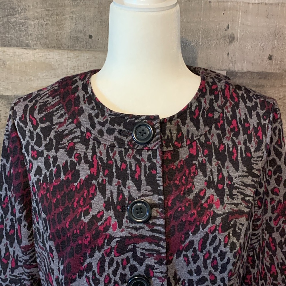 Studio Works Button Front Leopard Print Jacket - image 6